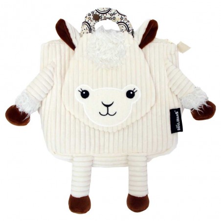 Les Déglingos | Sac à dos velours "Muchachos le lama" | Petit sac enfant crèche peluche original