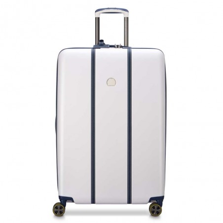 Delsey | Valise soute L 76cm Deauville ivoire/marine | Bagage grande taille femme élégant qualité luxe pas cher