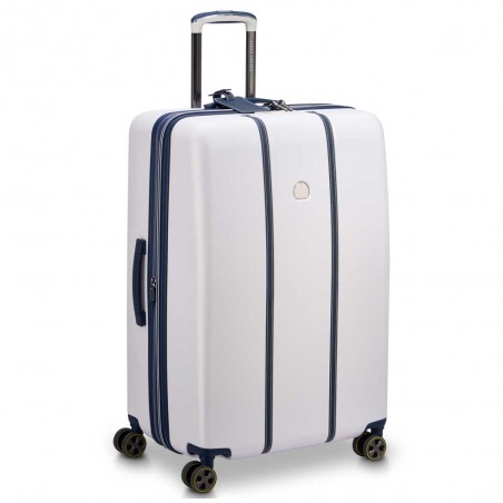 Delsey | Valise soute L 76cm Deauville ivoire/marine | Bagage grande taille femme élégant qualité luxe pas cher