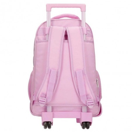 Pepe Jeans | Sac à dos à roulettes fille "Sandra" | Sac scolaire trolley solide imprimé style Liberty