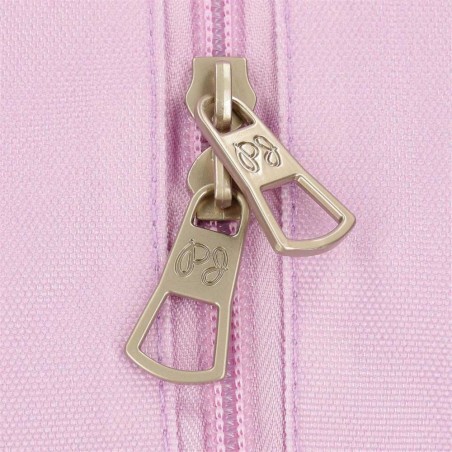 Pepe Jeans | Sac à dos à roulettes fille "Sandra" | Sac scolaire trolley solide imprimé style Liberty