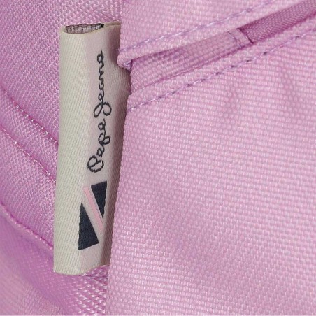 Pepe Jeans | Sac à dos à roulettes fille "Sandra" | Sac scolaire trolley solide imprimé style Liberty