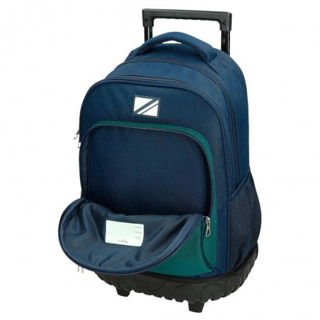 Pepe Jeans | Sac à dos à roulettes garçon "Ben" | Sac scolaire trolley haute qualité