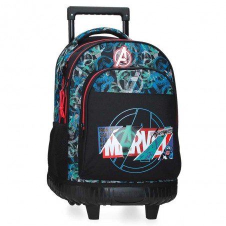 Marvel | Sac à dos à roulettes Avengers "Shield" | Sac à dos scolaire trolley garçon super-héros solide Marvel | Sac à dos à roulettes Avengers "Shield" | Sac à dos scolaire trolley garçon super-héros solide