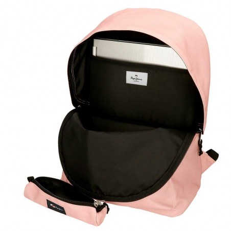 Pepe Jeans | Sac à dos + trousse "Aris Colorful" rose clair | Ensemble sac à dos et trousse scolaire pas cher Pepe Jeans | Sac à dos + trousse "Aris Colorful" rose clair | Ensemble sac à dos et trousse scolaire pas cher