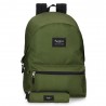 Pepe Jeans | Sac à dos + trousse "Aris Evergreen" vert foncé | Ensemble sac à dos et trousse scolaire pas cher Pepe Jeans | Sac à dos + trousse "Aris Evergreen" vert foncé | Ensemble sac à dos et trousse scolaire pas cher