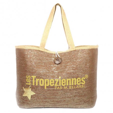 Les Tropéziennes | Sac de plage "Panama" marron | Panier de plage femme pas cher Les Tropéziennes | Sac de plage "Panama" marron | Panier de plage femme pas cher