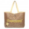 Les Tropéziennes | Sac de plage "Panama" marron | Panier de plage femme pas cher Les Tropéziennes | Sac de plage "Panama" marron | Panier de plage femme pas cher