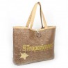 Les Tropéziennes | Sac de plage "Panama" marron | Panier de plage femme pas cher Les Tropéziennes | Sac de plage "Panama" marron | Panier de plage femme pas cher