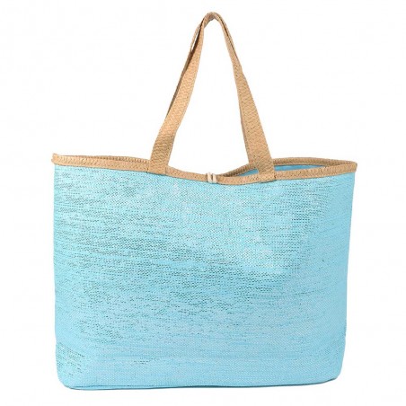 Les Tropéziennes | Sac de plage "Panama" turquoise | Panier de plage femme pas cher Les Tropéziennes | Sac de plage "Panama" turquoise | Panier de plage femme pas cher