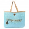 Les Tropéziennes | Sac de plage "Panama" turquoise | Panier de plage femme pas cher Les Tropéziennes | Sac de plage "Panama" turquoise | Panier de plage femme pas cher