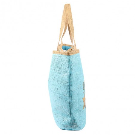 Les Tropéziennes | Sac de plage "Panama" turquoise | Panier de plage femme pas cher Les Tropéziennes | Sac de plage "Panama" turquoise | Panier de plage femme pas cher