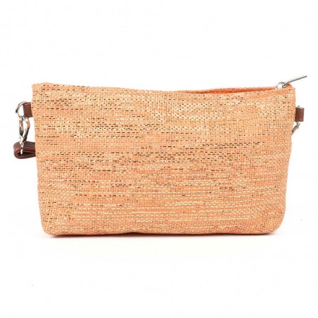 Les Tropéziennes | Pochette bandoulière "Panama" orange | Petit sac porté croisé femme style panier pas cher Les Tropéziennes | Pochette bandoulière "Panama" orange | Petit sac porté croisé femme style panier pas cher