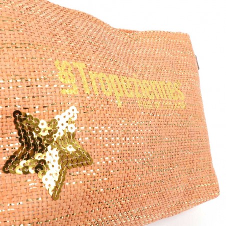 Les Tropéziennes | Pochette bandoulière "Panama" orange | Petit sac porté croisé femme style panier pas cher Les Tropéziennes | Pochette bandoulière "Panama" orange | Petit sac porté croisé femme style panier pas cher