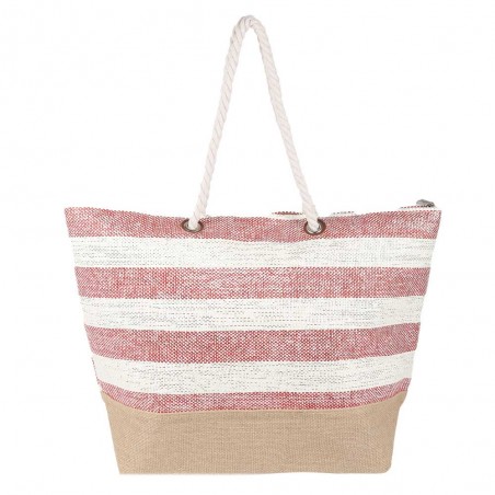 Les Tropéziennes | Panier de plage "Joy" rouge | Sac de plage femme pas cher