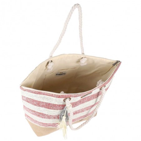 Les Tropéziennes | Panier de plage "Joy" rouge | Sac de plage femme pas cher