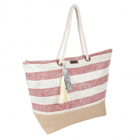 Les Tropéziennes | Panier de plage "Joy" rouge | Sac de plage femme pas cher