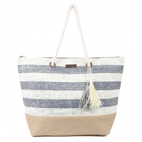 Les Tropéziennes | Panier de plage "Joy" bleu | Sac de plage femme pas cher Les Tropéziennes | Panier de plage "Joy" bleu | Sac de plage femme pas cher