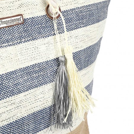 Les Tropéziennes | Panier de plage "Joy" bleu | Sac de plage femme pas cher Les Tropéziennes | Panier de plage "Joy" bleu | Sac de plage femme pas cher