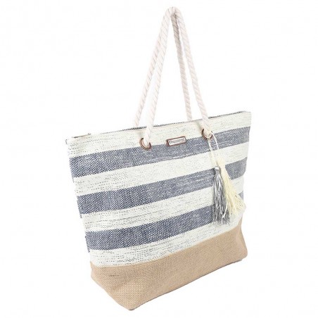 Les Tropéziennes | Panier de plage "Joy" bleu | Sac de plage femme pas cher Les Tropéziennes | Panier de plage "Joy" bleu | Sac de plage femme pas cher