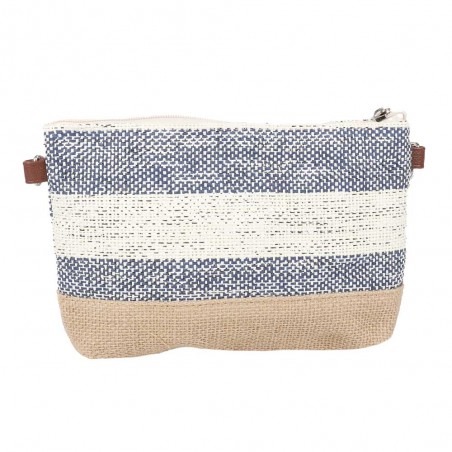 Les Tropéziennes | Pochette tressée "Joy" bleu | Sac bandoulière femme bohème chic pas cher Les Tropéziennes | Pochette tressée "Joy" bleu | Sac bandoulière femme bohème chic pas cher