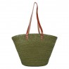 Les Tropéziennes | Panier de plage "Milos" vert kaki | Sac de plage porté épaule femme original Les Tropéziennes | Panier de plage "Milos" vert kaki | Sac de plage porté épaule femme original