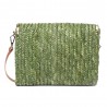 Les Tropéziennes | Pochette tressée "Milos" vert kaki | Sac bandoulière femme été style bohème chic Les Tropéziennes | Pochette tressée "Milos" vert kaki | Sac bandoulière femme été style bohème chic