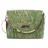 Les Tropéziennes | Pochette tressée "Milos" vert kaki | Sac bandoulière femme été style bohème chic Les Tropéziennes | Pochette tressée "Milos" vert kaki | Sac bandoulière femme été style bohème chic