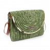 Les Tropéziennes | Pochette tressée "Milos" vert kaki | Sac bandoulière femme été style bohème chic Les Tropéziennes | Pochette tressée "Milos" vert kaki | Sac bandoulière femme été style bohème chic