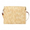 Les Tropéziennes | Pochette tressée "Milos" beige naturel | Sac bandoulière femme été style bohème chic Les Tropéziennes | Pochette tressée "Milos" beige naturel | Sac bandoulière femme été style bohème chic