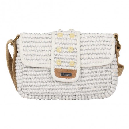 Les Tropéziennes | Sac bandoulière "Gaia" blanc | Sac femme porté croisé style bohème chic été pas cher Les Tropéziennes | Sac bandoulière "Gaia" blanc | Sac femme porté croisé style bohème chic été pas cher