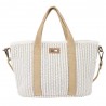 Les Tropéziennes | Sac à main "Gaia" blanc | Sac femme porté main avec bandoulière style bohème chic été Les Tropéziennes | Sac à main "Gaia" blanc | Sac femme porté main avec bandoulière style bohème chic été