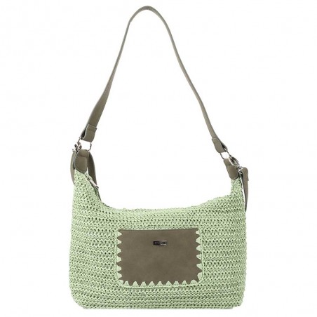 Les Tropéziennes | Sac porté épaule "Enoha" vert | Sac à main femme style bohème chic vert amande pas cher Les Tropéziennes | Sac porté épaule "Enoha" vert | Sac à main femme style bohème chic vert amande pas cher