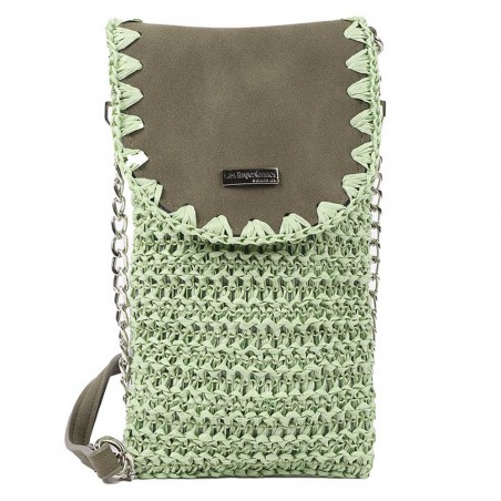 Les Tropéziennes | Pochette téléphone "Enoha" vert | Sac bandoulière smartphone femme original pas cher Les Tropéziennes | Pochette téléphone "Enoha" vert | Sac bandoulière smartphone femme original pas cher