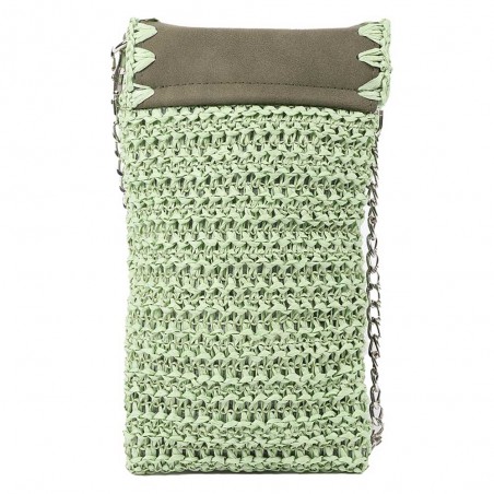 Les Tropéziennes | Pochette téléphone "Enoha" vert | Sac bandoulière smartphone femme original pas cher Les Tropéziennes | Pochette téléphone "Enoha" vert | Sac bandoulière smartphone femme original pas cher