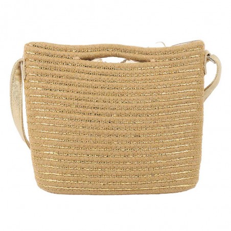 Les Tropéziennes | Sac bandoulière "Dario" beige | Sac femme forme panier porté épaule pas cher