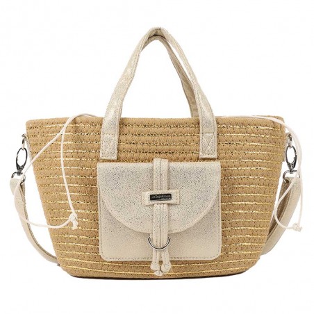 Les Tropéziennes | Sac à main "Dario" beige | Sac femme style panier bohème chic été pas cher Les Tropéziennes | Sac à main "Dario" beige | Sac femme style panier bohème chic été pas cher