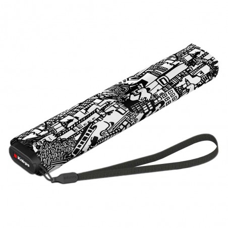 KNIRPS | Parapluie de poche slim ultra-léger US 050 story black | Mini parapluie femme original haute qualité KNIRPS | Parapluie de poche slim ultra-léger US 050 story black | Mini parapluie femme original haute qualité