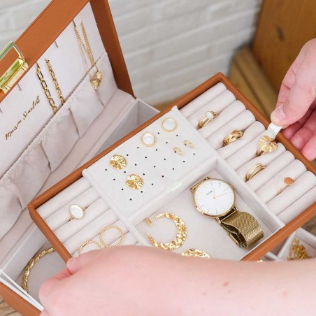 Maison Scarlett | Coffret à bijoux "Denise" blanc | Boîte à bijoux femme grand modèle cuir synthétique pas cher Maison Scarlett | Coffret à bijoux "Denise" blanc | Boîte à bijoux femme grand modèle cuir synthétique pas cher
