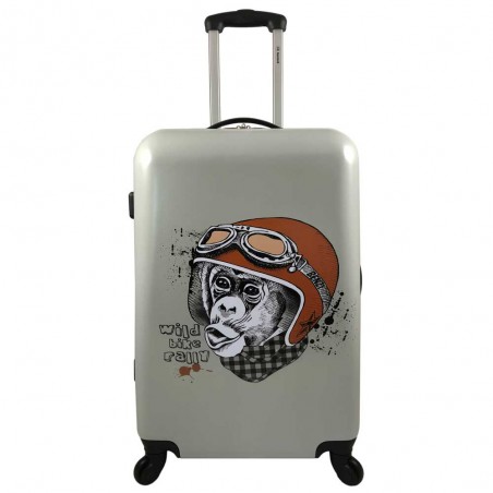 Benzi | Valise grande taille 75cm "Monkey Design" gris | Bagage soute grande taille pas cher Benzi | Valise grande taille 75cm "Monkey Design" gris | Bagage soute grande taille pas cher