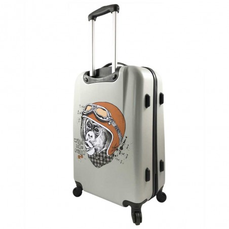 Benzi | Valise grande taille 75cm "Monkey Design" gris | Bagage soute grande taille pas cher Benzi | Valise grande taille 75cm "Monkey Design" gris | Bagage soute grande taille pas cher