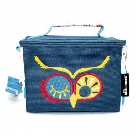 Les Déglingos | Sac goûter isotherme "Astros le hibou" | Petite glacière enfant pique-nique repas goûter original pas cher