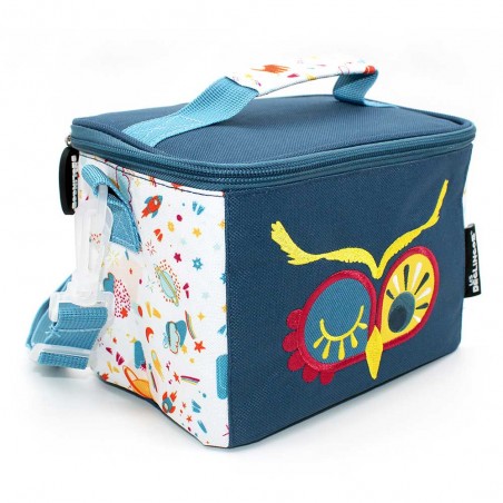Les Déglingos | Sac goûter isotherme "Astros le hibou" | Petite glacière enfant pique-nique repas goûter original pas cher