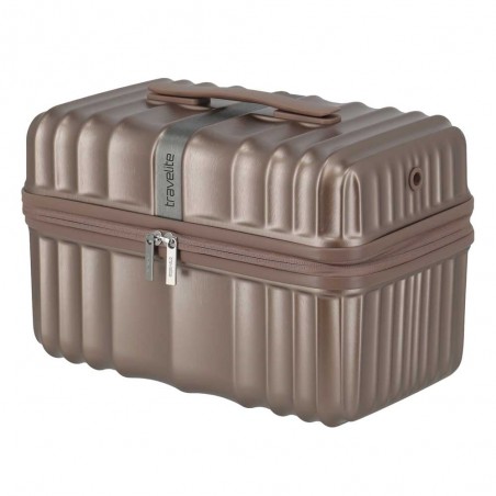Travelite | Vanity case rigide "Paros" cappuccino | Beauty case femme cosmétiques haute qualité grande taille Travelite | Vanity case rigide "Paros" cappuccino | Beauty case femme cosmétiques haute qualité grande taille