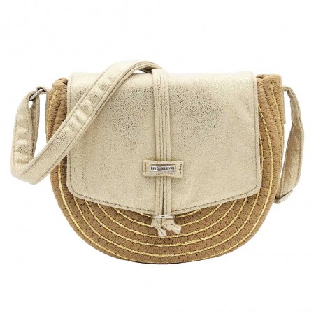 Les Tropéziennes par M.Belarbi | Sac bandoulière à rabat "Dario" beige | Sac femme porté croisé style bohème chic doré Les Tropéziennes par M.Belarbi | Sac bandoulière à rabat "Dario" beige | Sac femme porté croisé style bohème chic doré