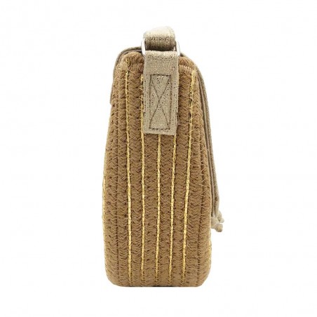 Les Tropéziennes par M.Belarbi | Sac bandoulière à rabat "Dario" beige | Sac femme porté croisé style bohème chic doré Les Tropéziennes par M.Belarbi | Sac bandoulière à rabat "Dario" beige | Sac femme porté croisé style bohème chic doré