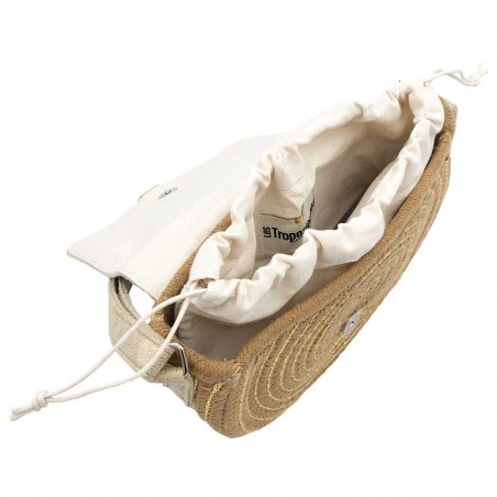 Les Tropéziennes par M.Belarbi | Sac bandoulière à rabat "Dario" beige | Sac femme porté croisé style bohème chic doré Les Tropéziennes par M.Belarbi | Sac bandoulière à rabat "Dario" beige | Sac femme porté croisé style bohème chic doré