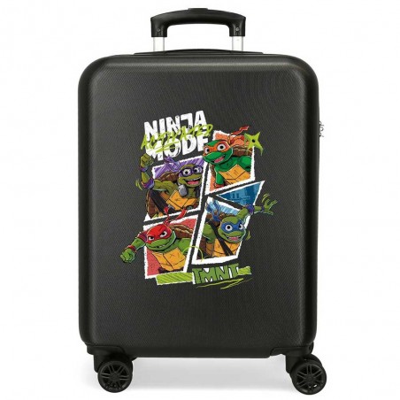 Nickelodeon | Valise cabine Tortues Ninja noir | Bagage à main garçon décor dessin animé original pas cher