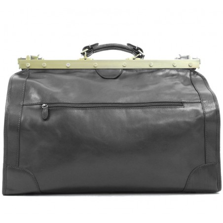 Sac de voyage Doctor Bag en Cuir de vachette - Noir