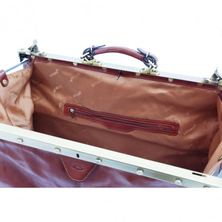 Sac de voyage Doctor Bag en Cuir de vachette - Rouge